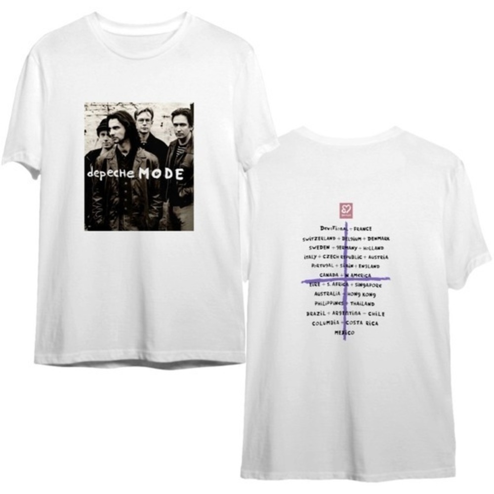 1993 Depeche Mode Faith Devotional World Tour Concert 90s TShirt 2 Sided
